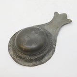 17th Century Pewter Naval Rum or Caddy Spoon Antique 1699 Ship Pattern