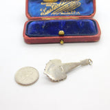 Sterling Silver and Cabochon Quartz Charm Pendant Vintage c1970