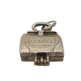 Sterling Silver Doctors Bag With Figure Inside Charm Pendant Vintage c1970