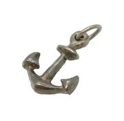 Sterling Silver Anchor Charm Pendant Vintage c1970