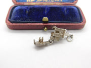 Sterling Silver Openable Church with Wedding Couple Charm Pendant Vintage c1970