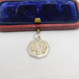 Sterling Silver St Christopher Travel Charm Pendant Vintage c1970