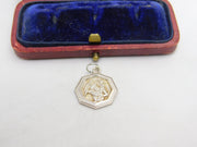 Sterling Silver St Christopher Travel Charm Pendant Vintage c1970