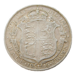 King George V .925 Silver Half Crown Coin Antique 1915 Fine to VF Condition