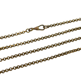 Victorian Gilt Metal Long Guard or Muff Chain Necklace Antique c1880s 46" Length