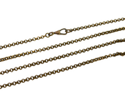 Victorian Gilt Metal Long Guard or Muff Chain Necklace Antique c1880s 46" Length