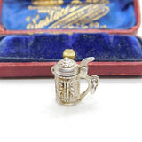 Sterling Silver Beer Tankard Charm Pendant Vintage c1970