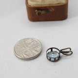 Sterling Silver Blue Topaz Drop Charm Pendant Vintage c1970