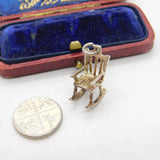 Sterling Silver Rocking Chair Charm Pendant Vintage c1970