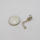 Sterling Silver Tyre Iron Charm Pendant Vintage c1970s