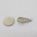 Sterling Silver Cabochon Moonstone Charm Pendant Vintage c1970s