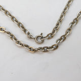 Sterling Silver Cable Link Chain Necklace Vintage c1970s 24" Length