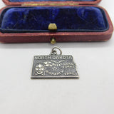 Sterling Silver North Dakota Charm Pendant Vintage c1970