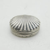 Georgian Sterling Silver Shell Form Vinaigrette Antique 1799 Birmingham