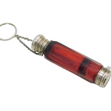 Victorian Sterling Silver Cranberry Glass Combination Scent & Vinaigrette c1850s