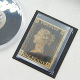 London Mint Penny Black Stamp & 24ct Gold Coin Anniversary Set Vintage