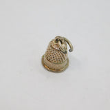 Sterling Silver Dotty Pattern Textured Thimble Charm Pendant Vintage c1970s