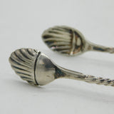 Victorian Sterling Silver Shell Bowl Sugar Tongs Antique 1889 Sheffield