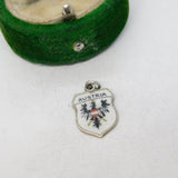Sterling Silver Enamel Austrian Shield Charm Pendant Vintage c1970