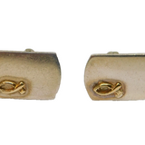 Pair Of Sterling Silver With Gold Ichthys Cufflinks Vintage c1990