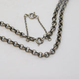 Sterling Silver Cable Link Chain Necklace Vintage 1981 London 23" Length