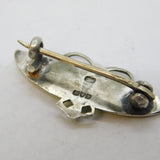 Edwardian Charles Horner Sterling Silver Enamel Egyptian Scarab Brooch Antique