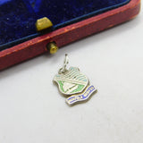 Sterling Silver and Enamel Norfolk Broads Shield Charm Pendant Vintage c1970