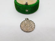 Sterling Silver St Christopher Charm Pendant Vintage c1970