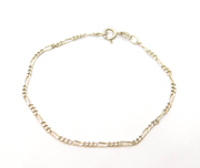 Sterling Silver Essential Figaro Chain Bracelet Contemporary c2000