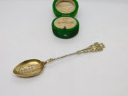 19th Century .800 Silver Gilt Ostende Sovenir Spoon Antique c1880