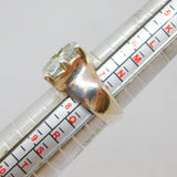 Sterling Silver 6 Blue Topaz Graduating Band Statement Ring Modern c2000 Size P