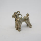 Sterling Silver Poodle Dog Charm Pendant Vintage c1970