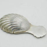 Sterling Silver Shell Bowl Tea Caddy Spoon Vintage 1973 Birmingham