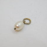 Sterling Silver Pearlescent Bead Drop Charm Pendant Modern c2000s