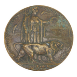 WW1 Death Plaque Lance Corporal William Baxter Died at the Somme Antique