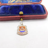 Sterling Silver & Enamel Isle of Wight Charm Pendant Vintage c1970