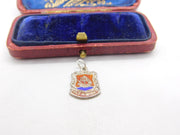Sterling Silver & Enamel Isle of Wight Charm Pendant Vintage c1970
