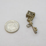 Sterling Silver Opening Church Charm Pendant Vintage c1970s