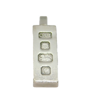 Sterling Silver Bullion Bar Ingot Pendant Vintage 1977 London