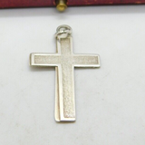 Sterling Silver Layered Cross Charm Pendant Vintage c1970