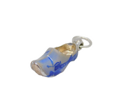 Sterling Silver Blue Windmill Design Dutch Clog Charm Pendant Vintage c1970s