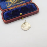 Sterling Silver Threepence Charm Pendant Turn of the Century 1900