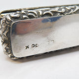 Edwardian Sterling Silver Bird & Folate Pattern Jewellery Box Antique Birmingham
