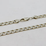 Chunky Sterling Silver Curb Link Chain Necklace Vintage c1980s 30g