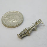 Sterling Silver Neoclassical Statue Charm Pendant Vintage c1970s