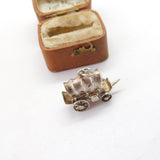 Sterling Silver Travelling Western Caravan Charm Pendant Vintage c1970