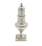 George III Sterling Silver Pedestal Muffineer Sugar Caster Antique 1799 London