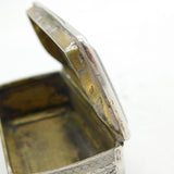 19th Century Italian .800 Silver Rialto Bridge, Venice Snuff Box Antique c1880s