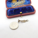 Sterling Silver Musical Trumpet Charm Pendant Vintage c1970