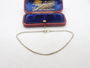 Sterling Silver Dainty Curb Link Chain Bracelet Vintage c1970 6" Length